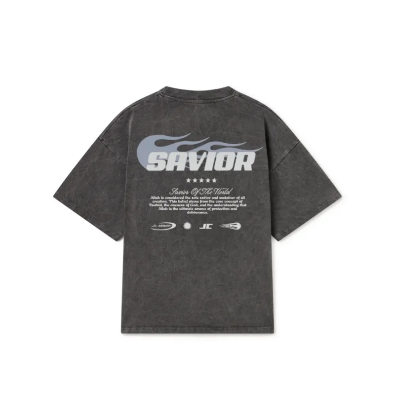 Acid Wash Drop Shoulder Charcoal (Savior) – Eminent Clothing