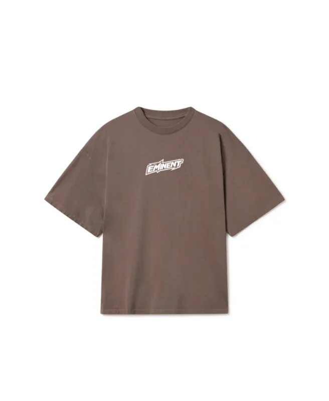 Brown Oversized T-SHIRT (Y2K) – Eminent Clothing (view 2)