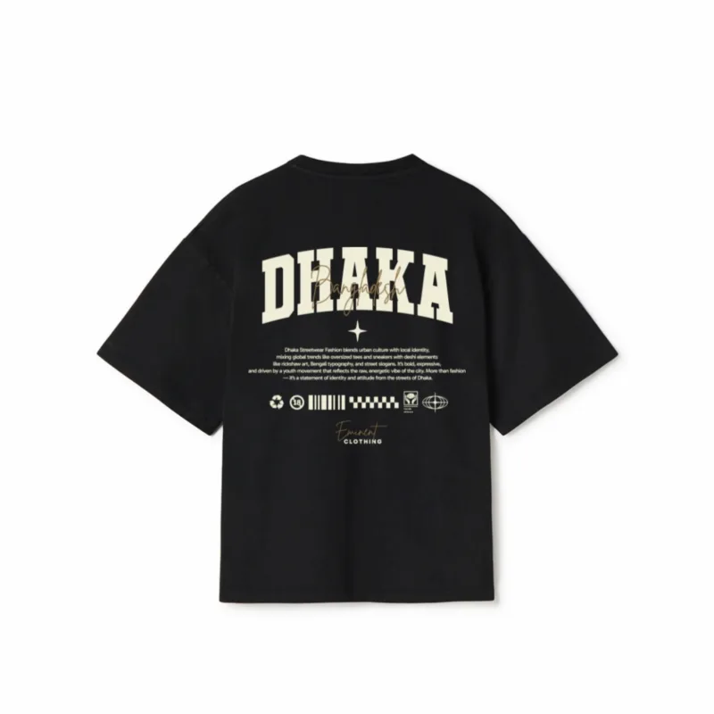 Black Oversized T-SHIRT (Dhaka) – Eminent Clothing