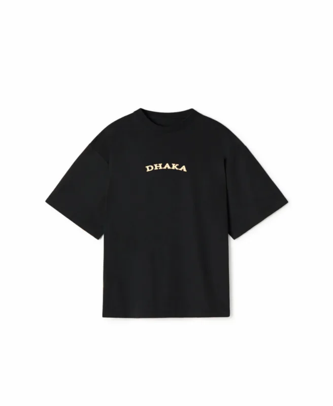Black Oversized T-SHIRT (Dhaka) – Eminent Clothing (view 2)